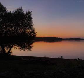 sunset at a lake