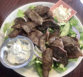 Gyro salad at Mediterranean Grill