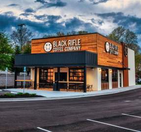 exterior building of Black Rifle Coffee Co.