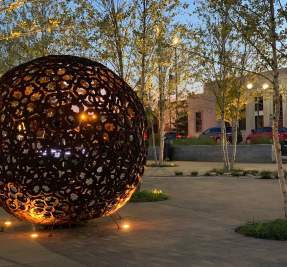 Windows to the World Sphere in Downtown Commons