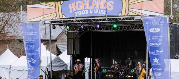 The main stage at the Highlands Food & Wine Festival.