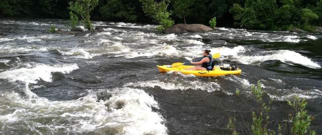 Woman kayaking the Coosa