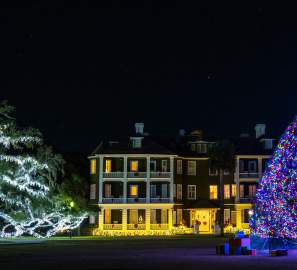 Jekyll Island's Historic District comes alive each holiday season with beautiful Christmas lights