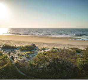 Horseback riding on the beach