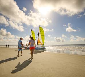 Hobie cats on the beach