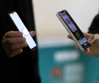 Scanning event ticket at entry