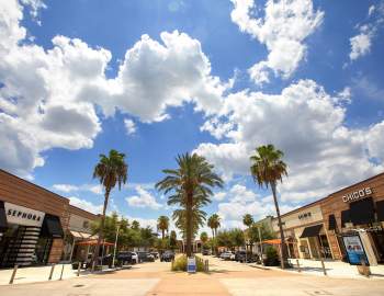 The Lawn at First Colony with stores like Chico's, Sephora, Kendra Scott