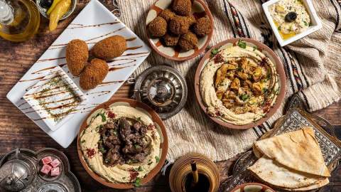 Food spread at Damascena