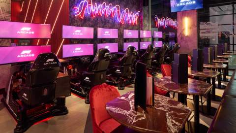 Gaming seats at F1 Arcade