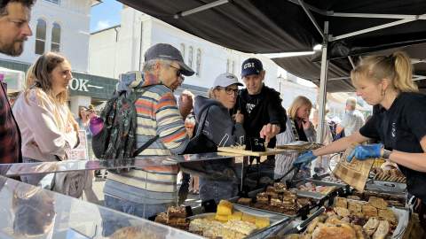 Food Stall in Christchurch High Street