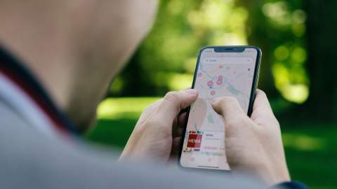 Getting Around - Map on phone