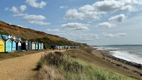 Barton on Sea - Seafront and beach huts