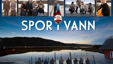 Plakat for forestillingen Spor i vann fra lensene i Skiptvet