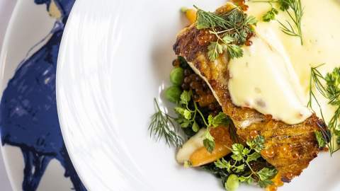Smakfull rett dandert på en tallerken
