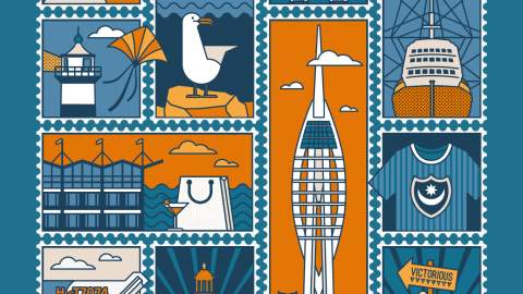 Front cover of the 2025 Portsmouth Visitor Guide