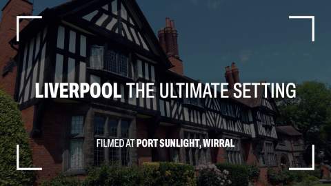 A house in Port Sunlight with ultimate setting text over the top