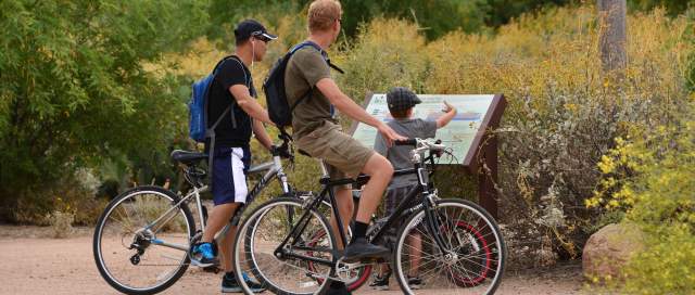 Biking at Veterans Oasis Park