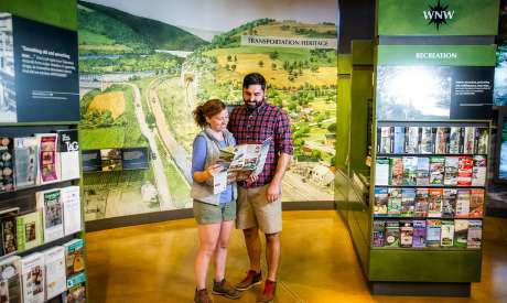 Hikers in Frederick Visitor Center