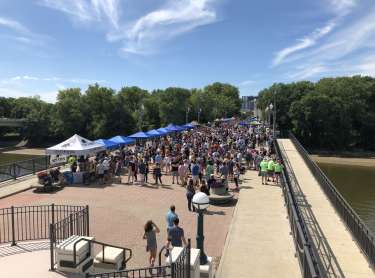 Beers across the wabash bridge view 2019
