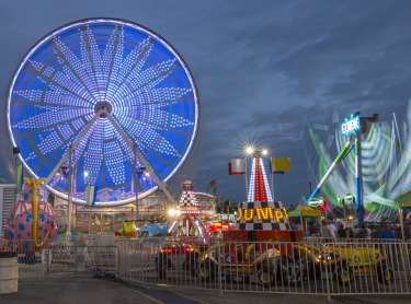 The fair rides at night