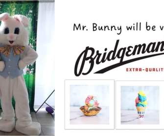 Mr. Bunny at Bridgeman's Ice Cream Parlor