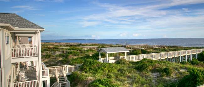 View from Beach Houses on Caswell Beach