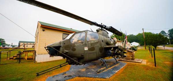 Army helicopter at Fort Chaffee Historic District