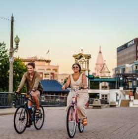 John T Myers Pedestrian Bridge Biking