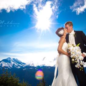 Crystal Mountain Wedding Bride and Groom
