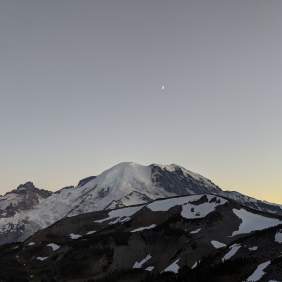 Sunset at Sunrise at Mount Rainier