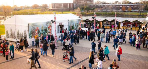 Christkindlmarket Aurora at RiverEdge Park in Aurora, Illinois