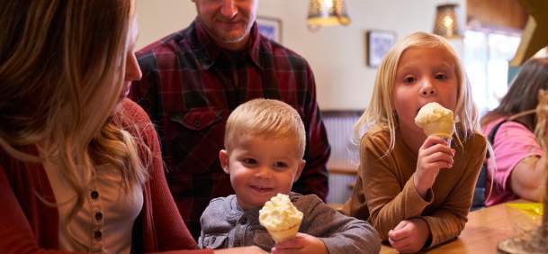 Family Meal in Restaurant