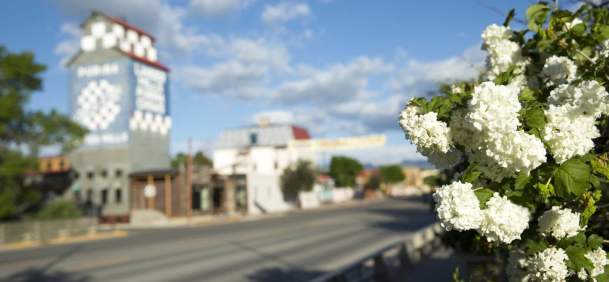Vibrant downtown Lander in Fremont County, Wyoming.