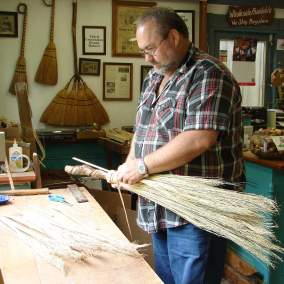 Man Making Straw Broom
