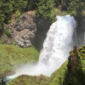 Sahalie Falls, McKenzie River by Sally McAleer