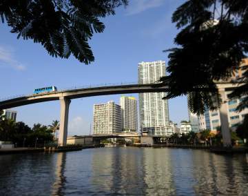 Miami's Metromover links the city's performing arts center and to a corporate row, boutiques, restaurants and nightlife.