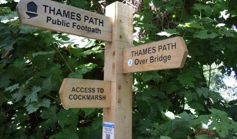 Thames Path Public Footpath sign