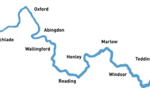 map of places along the thames