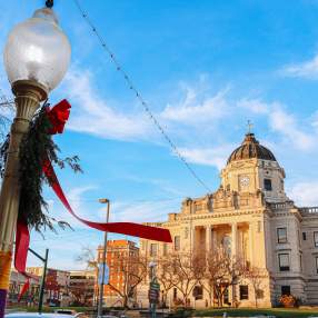 The Monroe County Courthouse on a sunny winter day