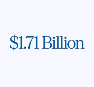Graphic displaying "$1.71 Billion" in dark text against a light background.