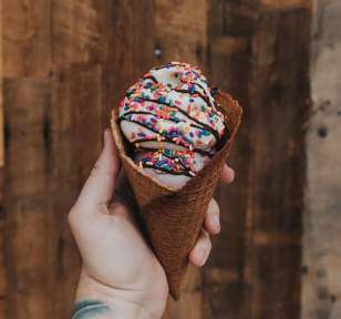Ice Cream Cone in Hand