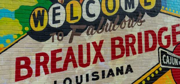 Mural, Welcome to Fabulous Breaux Bridge Louisiana