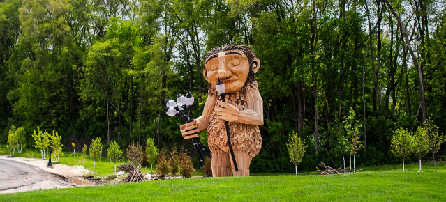 New in Milwaukee: Thomas Dambo Troll, Firefly Grove Park