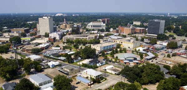 Aerial View of Downtown Lafayette