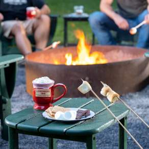 Camp fire at Landmark Inn