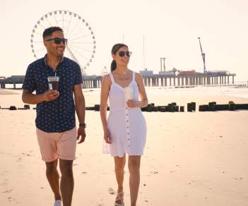 Talent walking on Beach