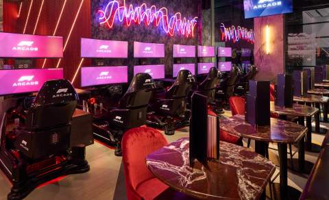 Gaming seats at F1 Arcade