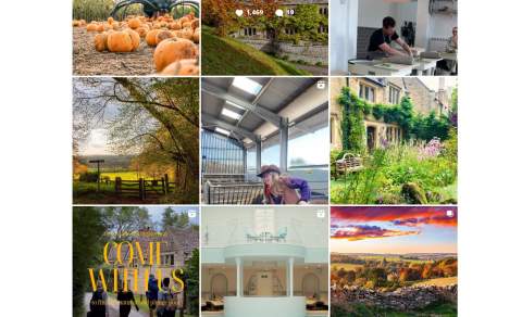 A selection of images showing on the Cotswolds Instagram feed