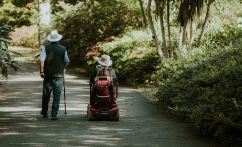 Wheelchair, path, walking