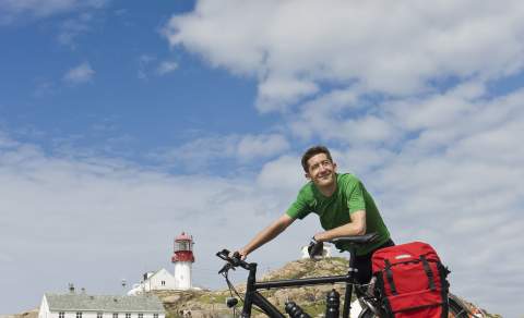 Biking to Lindesnes Lighthouse in southernmost Norway